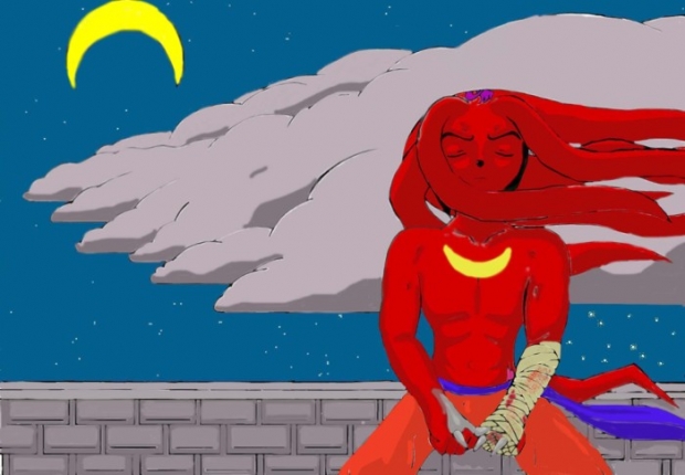 Dark Night On A Roof Top