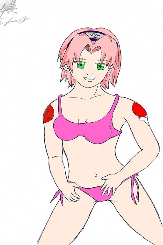 Sakura Colored In Bikini