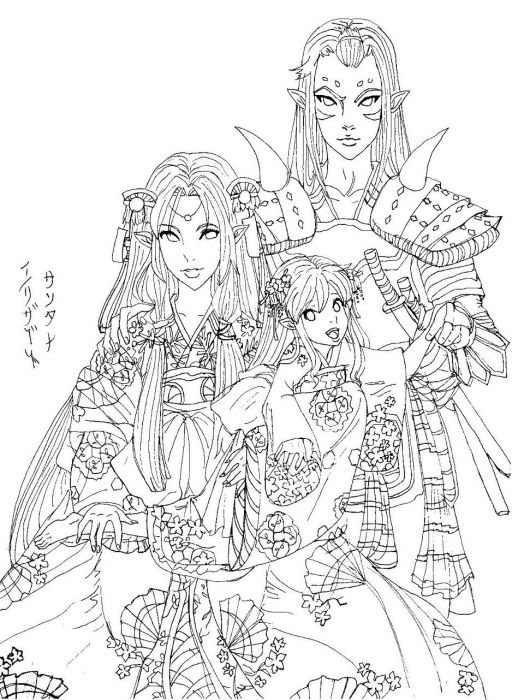 When I Had A Family :line Art