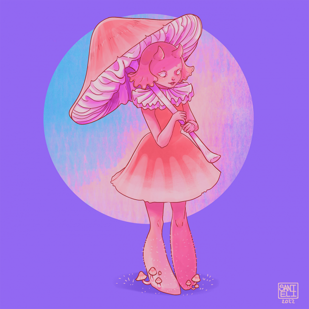 Funguary Colorful  Mycena