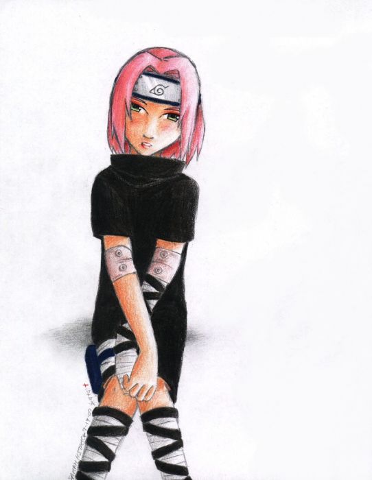 Sakura Cosplaying As Sasuke