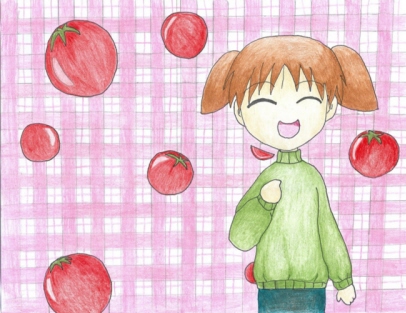 Chiyo-chan With Tomatos