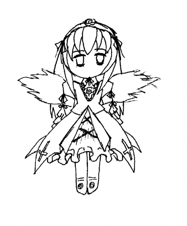 Rozen Maiden-chibi Suigintou (line)