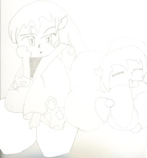 Sesshomaruandinuyashssleeping