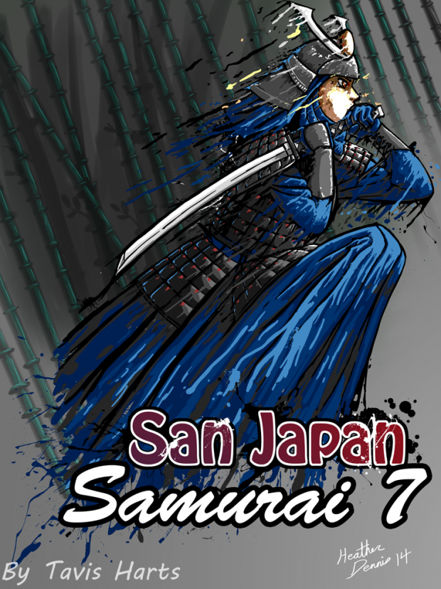 Samurai ink splatter