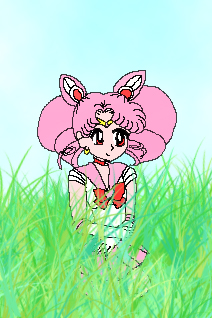 Chibi Moon In The Grass
