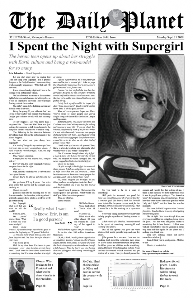 I spent the night with Supergirl