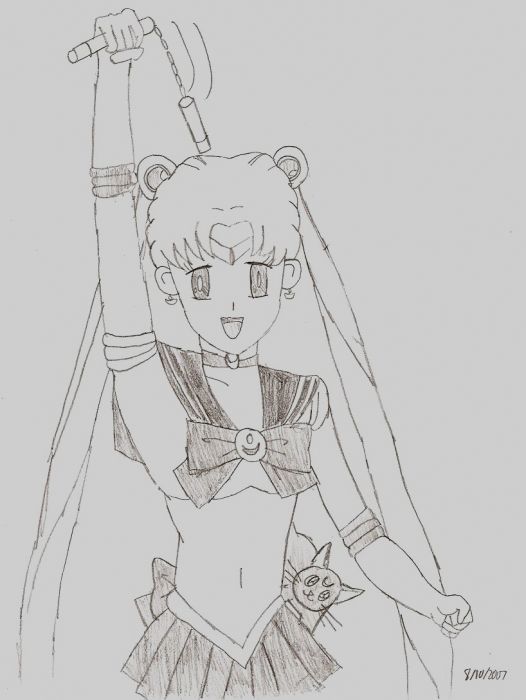 Sailor Moon And Luna