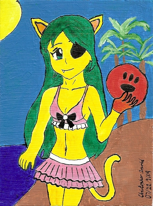 Catgirl On The Beach