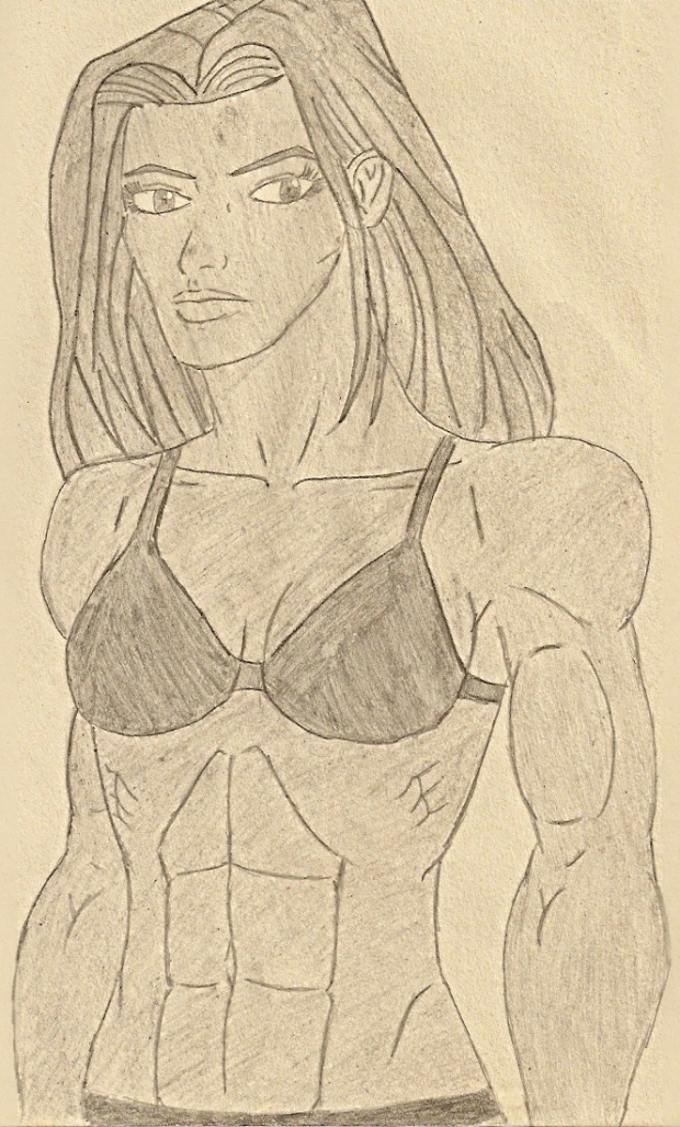 Muscle Babe Sketch