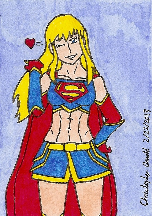 Ame-Comi Supergirl Sketch Card