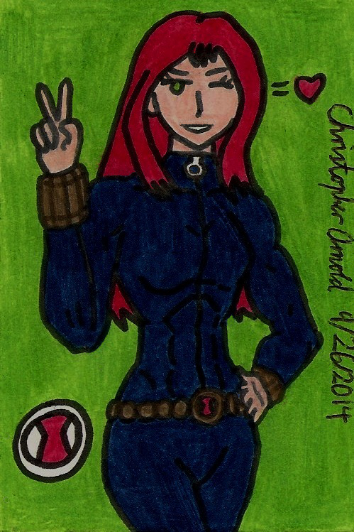 Black Widow II 1970 Sketch Card