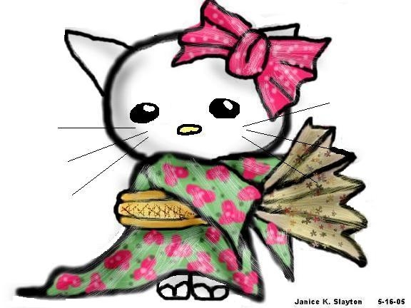 Kimono Kitty Doodle