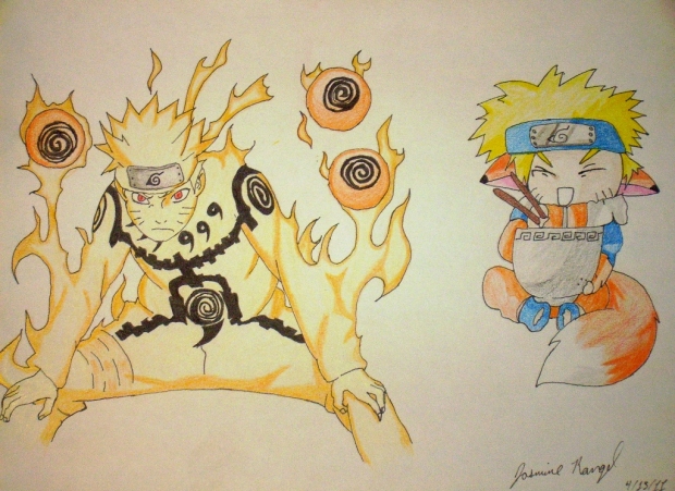 Naruto Nine-tail forms