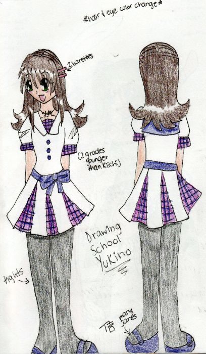 How To Draw School Girl Yukino