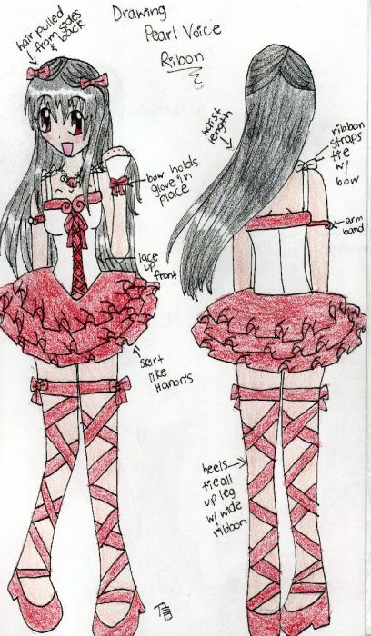 How To Draw Pearl Voice Ribon