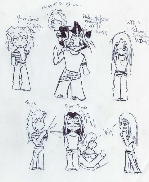 Chels~chan Got Stuck On Yami's Hair