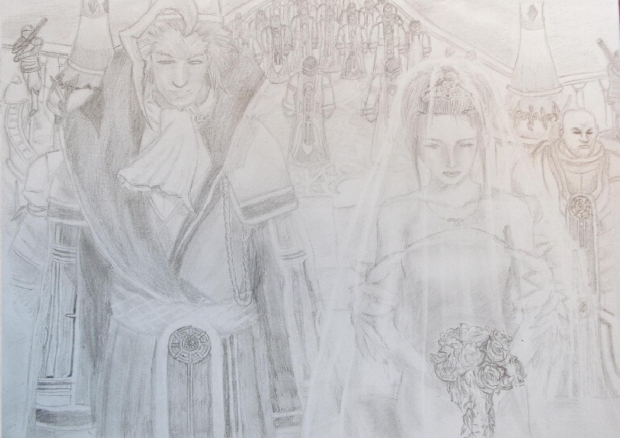 Yuna and Seymour at the wedding