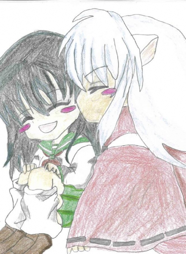 Inuyasha Kissin Kagome(chibi)
