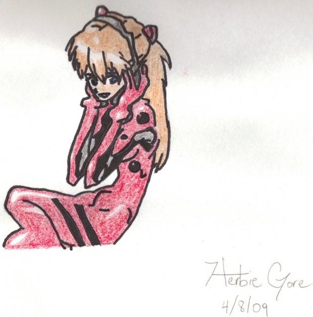 Asuka and her headphones