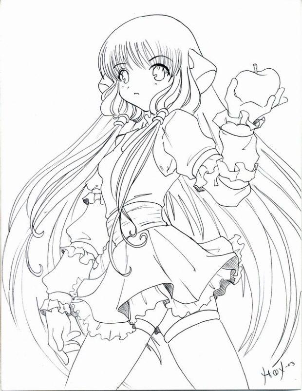 Chii Holds An Apple