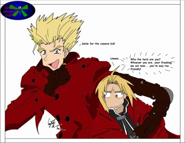 Vash And Ed Sketch Colored