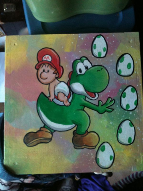Hand Painted Yoshi Table