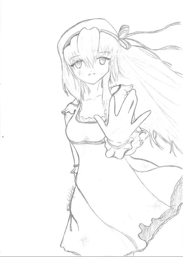 Small girl in a blue dress