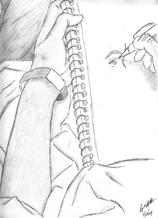 Me Drawing...