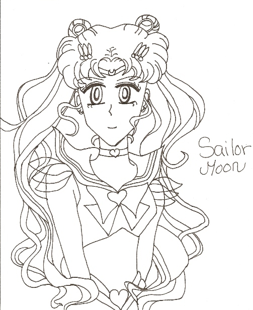 Sailor Moon Line Drawing