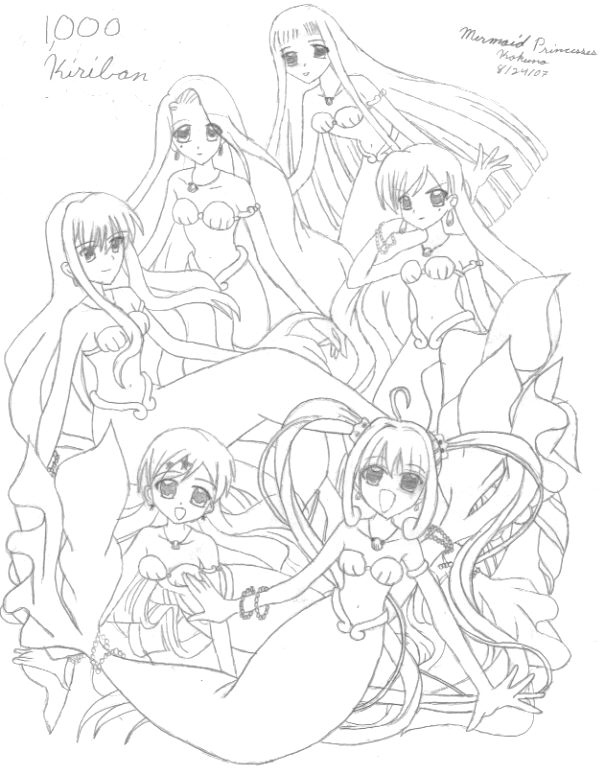1000 Kiriban-mermaid Princesses-