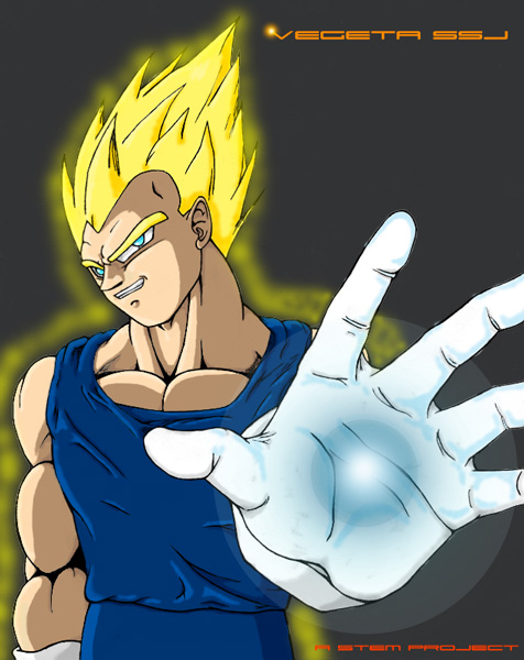 Digitally Drawn Vegeta