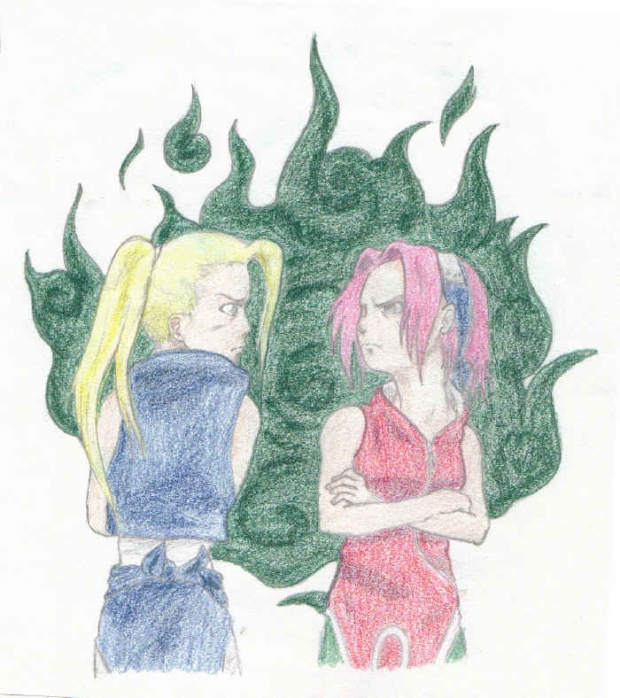 Sakura And Ino's Fight