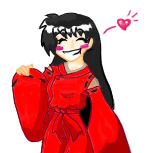 Kagome in Inu's suit
