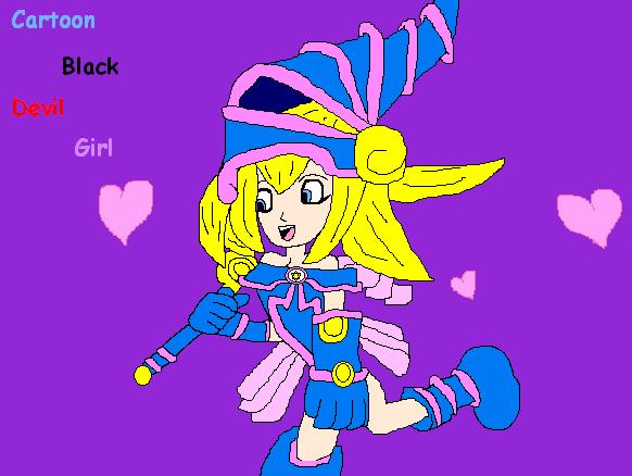 Cartoon Black Devil Girl