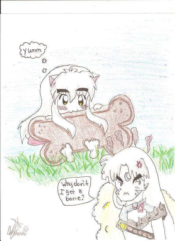 Chibi Inuyasha And Shess.