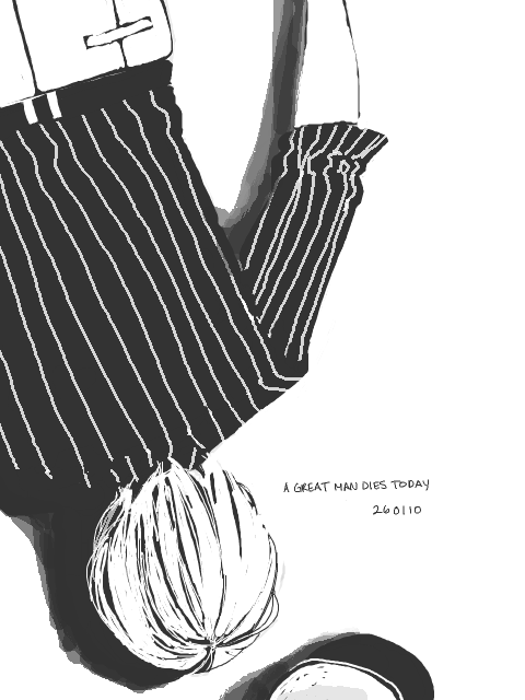 a great man dies today