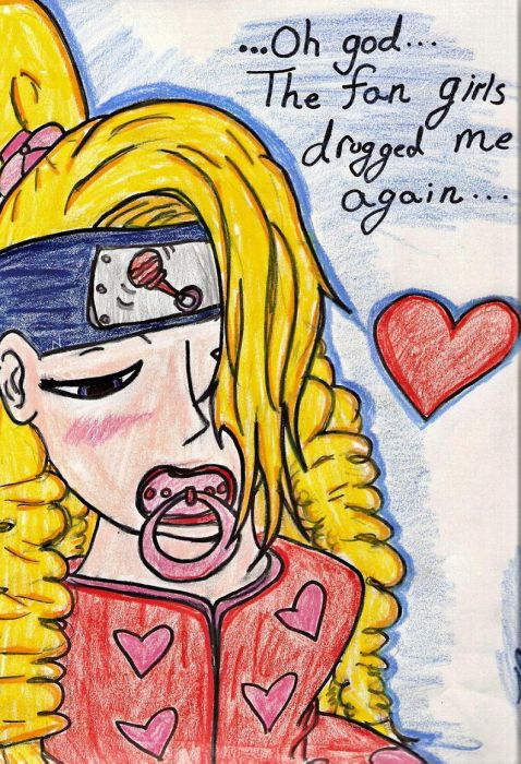 Deidara...and The Fan Girls.