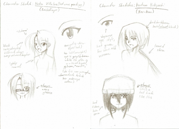 G33K!! Character Designs-KaidaFaye and Kei-kun