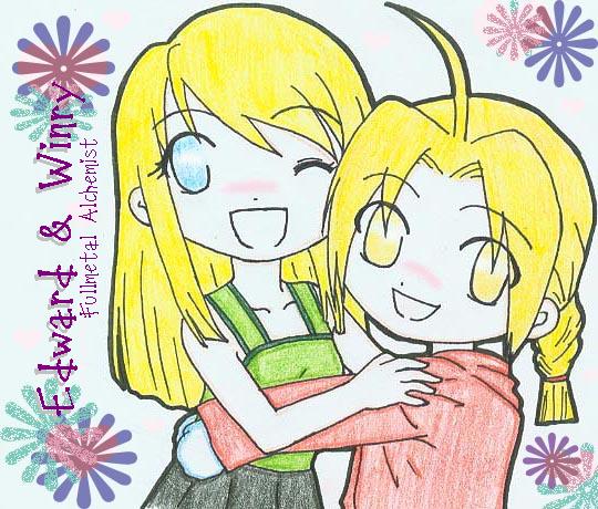 Chibi Edward And Winry