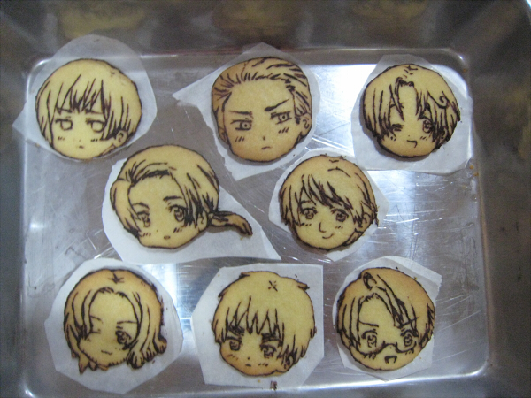Hetalia cookies at Comic Fiesta 2009
