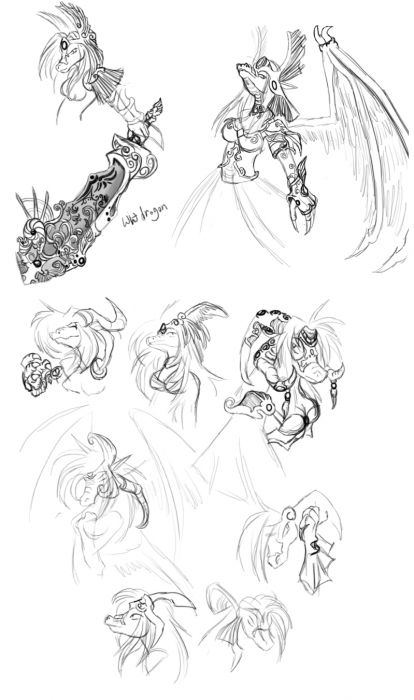 Sketches-godmod Whtdragon