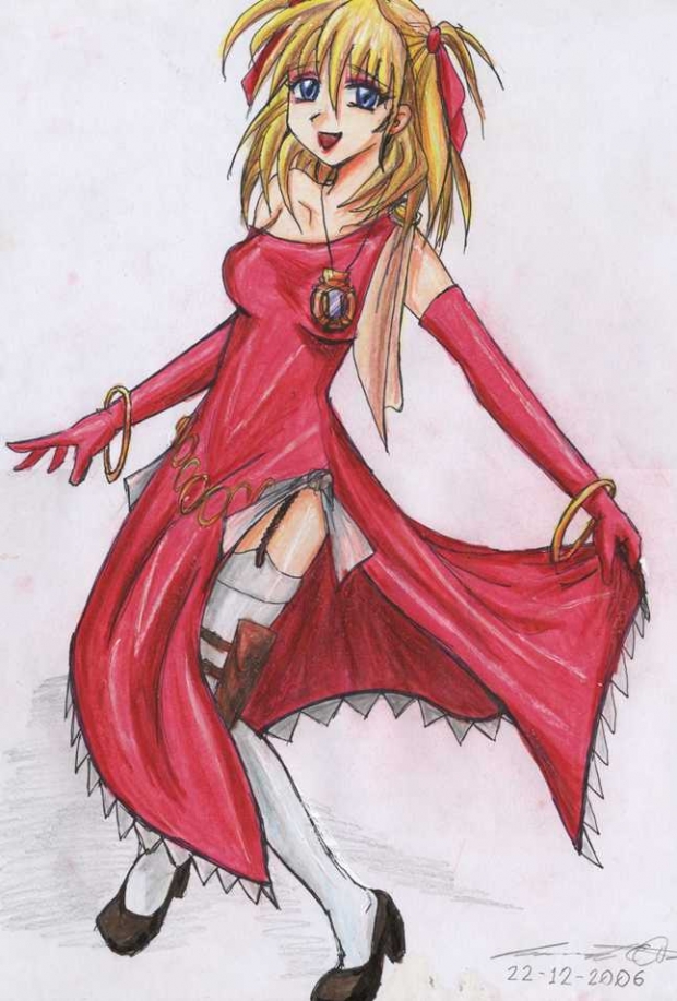 Sister Rosette With A Pink Dress :3