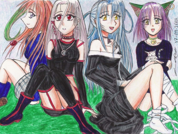 Ania, Lena, Okoi and Chatte