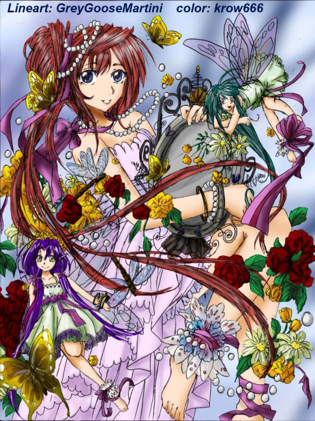 Fairies and Flowers (color)