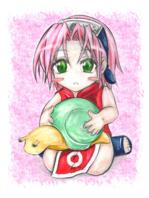 Chibi Sakura & Snail