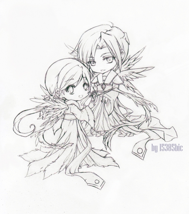 chibi mateus and amane - oriental style