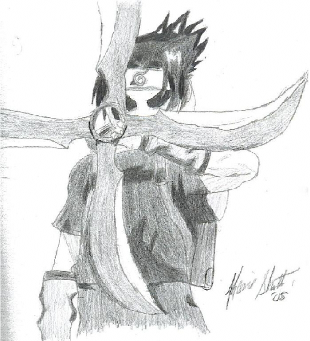 Sasuke With Fuuma Shuriken