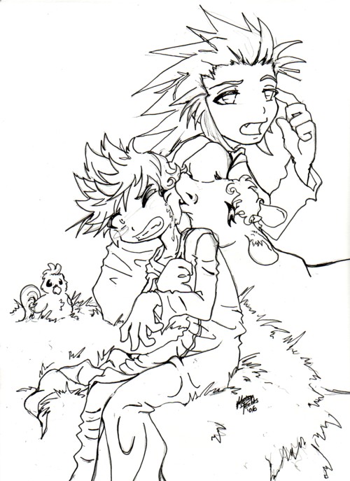 Cowlicked 'line Art'