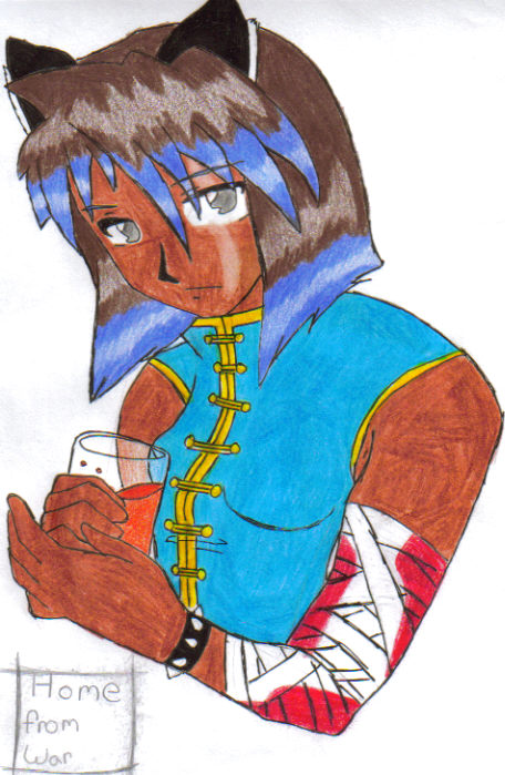 Saki Honatia Home From The War.